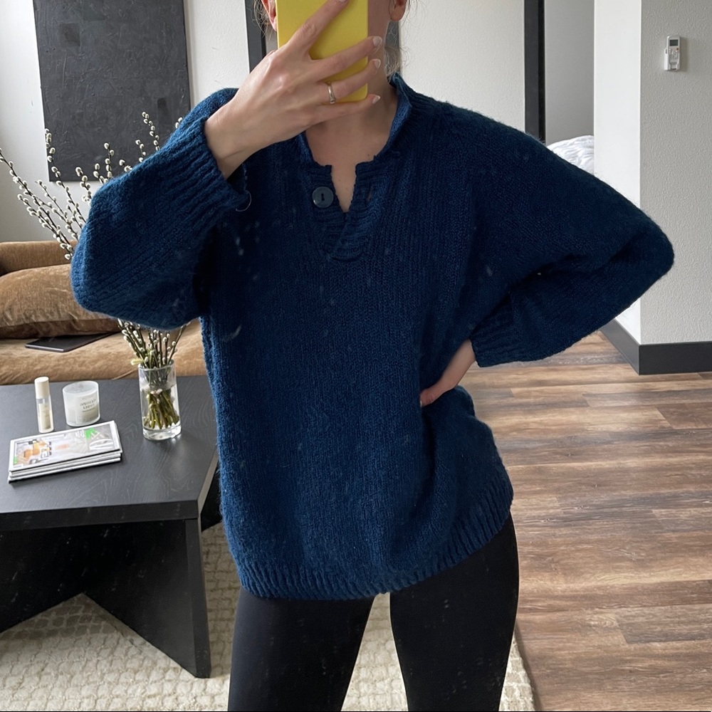 Oversize Blue Sweater